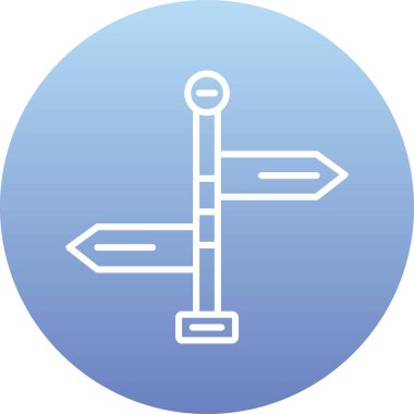 Yol simgesi vektör illüstrasyonu