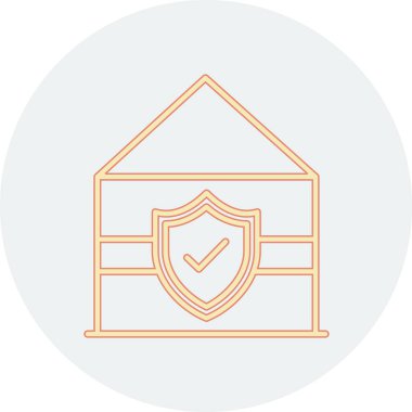 güvenlik simgesi vektör illüstrasyonu