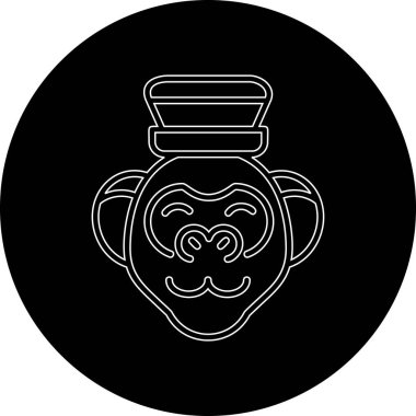 Bir maymun simgesinin vektör çizimi