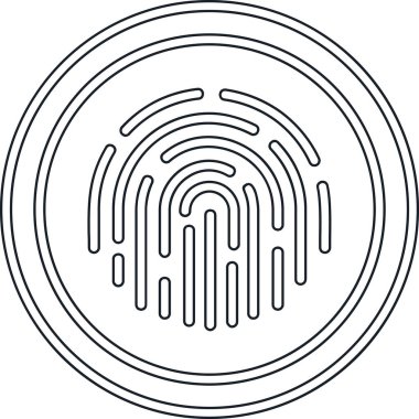 parmak izi ikonu vektör illüstrasyonu