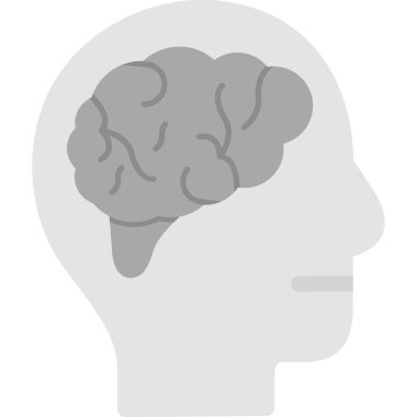 beyin ikonu vektör illüstrasyonu