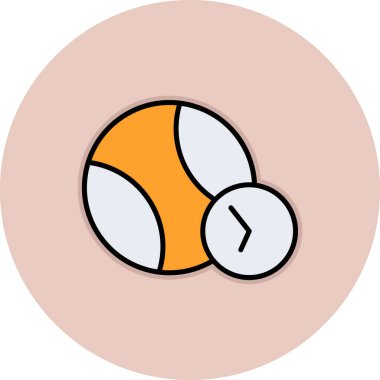 Tenis topu ikonu vektör illüstrasyonu