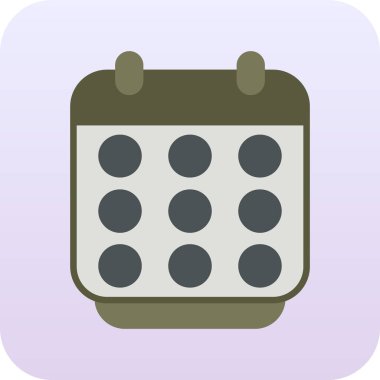 Takvim. Web simgesi basit illüstrasyon