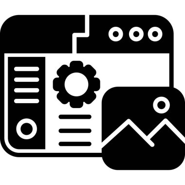 Yazıcı. Web simgesi basit illüstrasyon