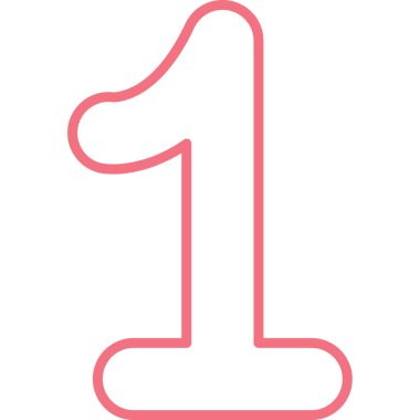 number one icon vector illustration