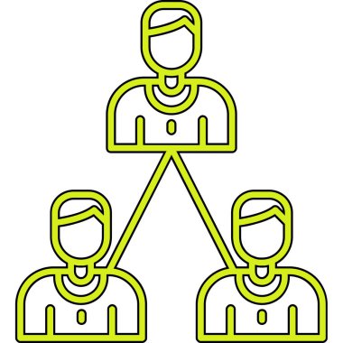 Toplum grubu simgesi. Beyaz arkaplanda izole edilmiş web tasarımı için ana hatlı insan takım vektör simgesi