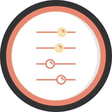 Modern ve renkli bir daire simgesinin vektör çizimi