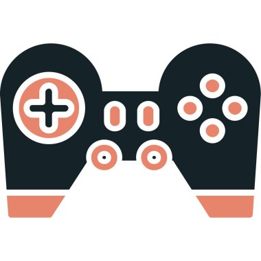 oyun konsolu düz simgesi, vektör, illüstrasyon