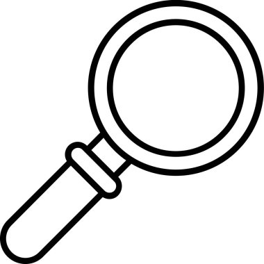 Büyütme cam simgesi, vektör illüstrasyonu