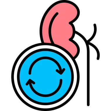 Mide simgesi, vektör illüstrasyonu