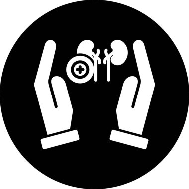 Bir dolar simgesi olan bir madeni parayı tutan insan eli, basit bir vektör çizimi