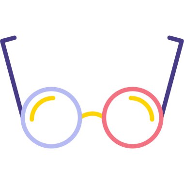 Gözlük Web simgesi basit illüstrasyon