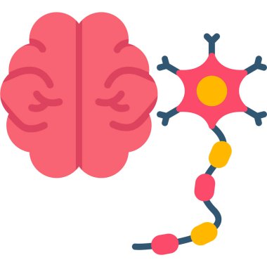 Beyin. Web simgesi basit illüstrasyon