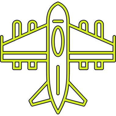 uçak simgesi, modern vektör illüstrasyonu