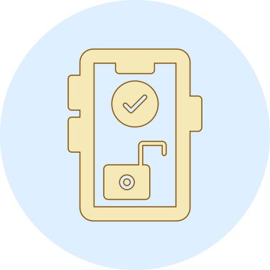 Bir telefon simgesinin vektör illüstrasyonu