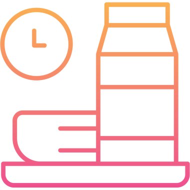 Bir süt şişesinin vektör simgesi