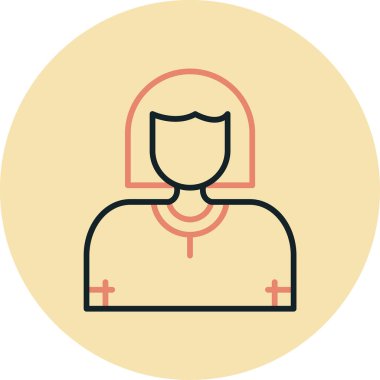 Kadın simgesi, illüstrasyon, beyaz arkaplan üzerindeki vektör