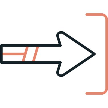 ok simgesi vektör illüstrasyonu