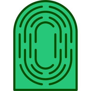 Parmak izi. Web simgesi basit illüstrasyon