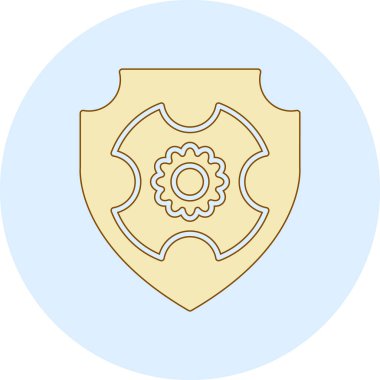 kalkan ikon vektör illüstrasyonu