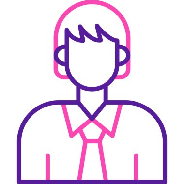 Avatar man simgesi, vektör illüstrasyonu