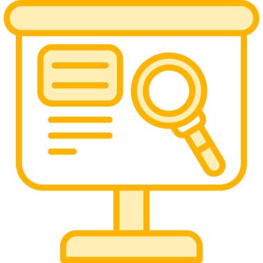 Büyüteç simgesi. Web için arama vektör simgelerinin özet çizimi