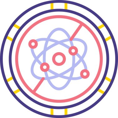 Bir atom simgesinin vektör illüstrasyonu