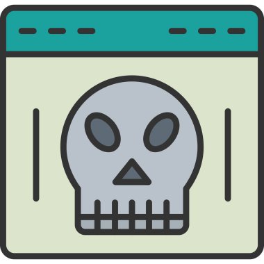 kafatası vektör simgesi modern basit vektör çizimi