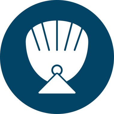 uydu anten vektör simgesi. biçim düz yuvarlak simge, kobalt rengi, yuvarlak açılar, beyaz arkaplan.