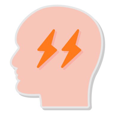 Beyin fırtınası düz vektör simgesi