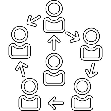 iş takımı simgesi vektör illüstrasyonu