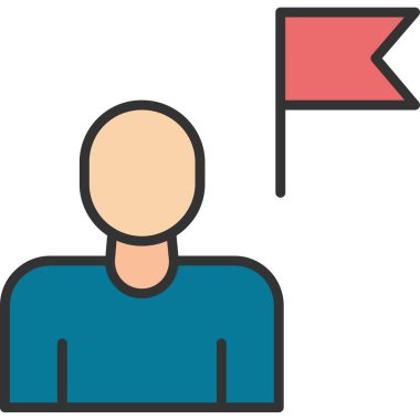 bayrak ikonu vektör illüstrasyonu