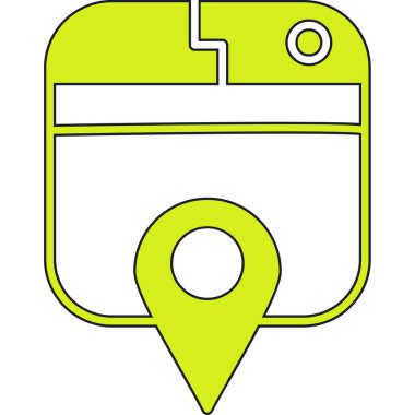 gps navigasyon simgesi vektör çizimi