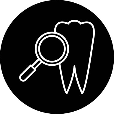 Diş sembollü vektör simgesi, basit biçim, düzenlenebilir