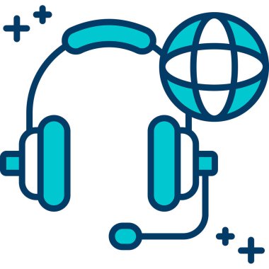 Müzik sembolü simgesi olan kulaklık