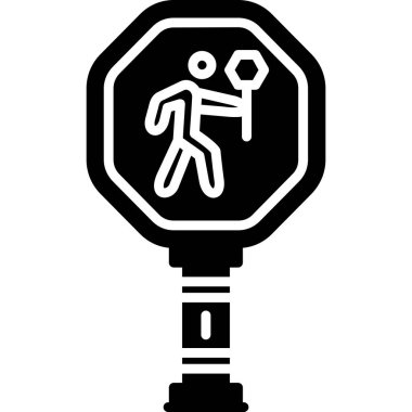 Trafik ışığı simgesi. Ağ için basit ışık vektör sembolü çizimi