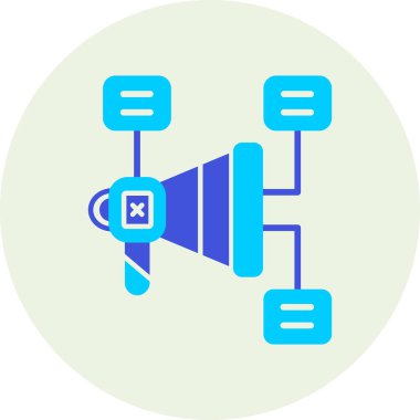 Pazarlama Planı web simgesi, vektör illüstrasyonu