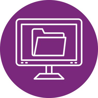 Dizüstü bilgisayar simgesinin vektör çizimi