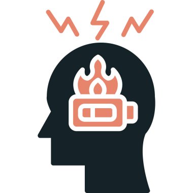 Beyin. Web simgesi basit illüstrasyon