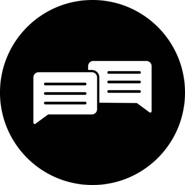 baloncuk sohbet iletişim simgesi ana hat biçiminde