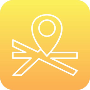 eşsiz konum vektör çizgisi simgesi