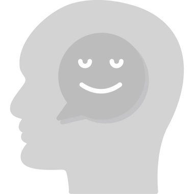 Bir gülümseme ile izole kafa