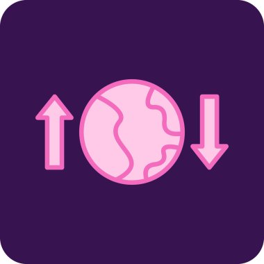 Küre. Ağ simgesi. resimleme