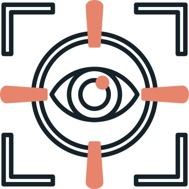 Göz. Web simgesi basit illüstrasyon