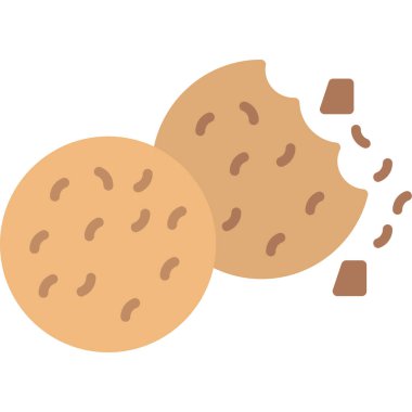 Kurabiye. Web simgesi basit illüstrasyon