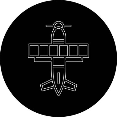 Uçak simgesinin vektör illüstrasyonu