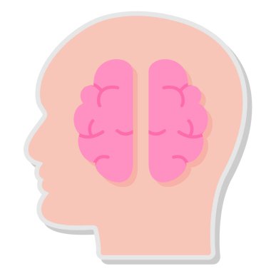 Düz bir beyin organı simgesi