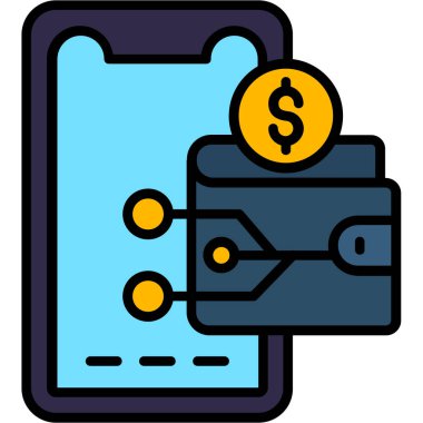 Para için. Web simgesi basit illüstrasyon