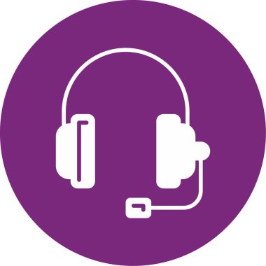 kulaklık simgesi, vektör illüstrasyonu