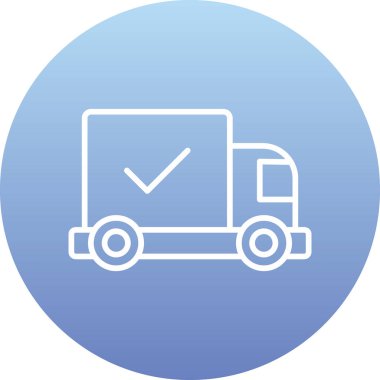 Teslimat. Web simgesi basit illüstrasyon